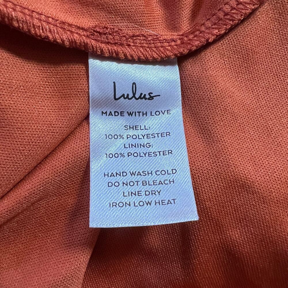 Lulu's Rust Red Ruffled Maxi Dress - Picture 9 of 11
